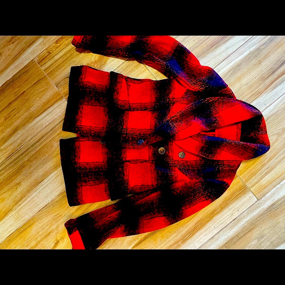 Beautiful warm multi-colored woolen jacket